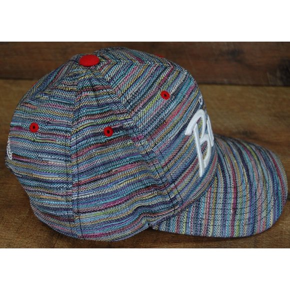 Chicago Bulls Mitchell & Ness Script Colorful Knit Fabric Snapback Hat Cap - Picture 5 of 10